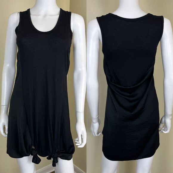 T Alexander Wang Women Size XS Black Mini Tank Tunic Dress Minimalist Casual - Picture 3 of 14